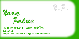 nora palme business card